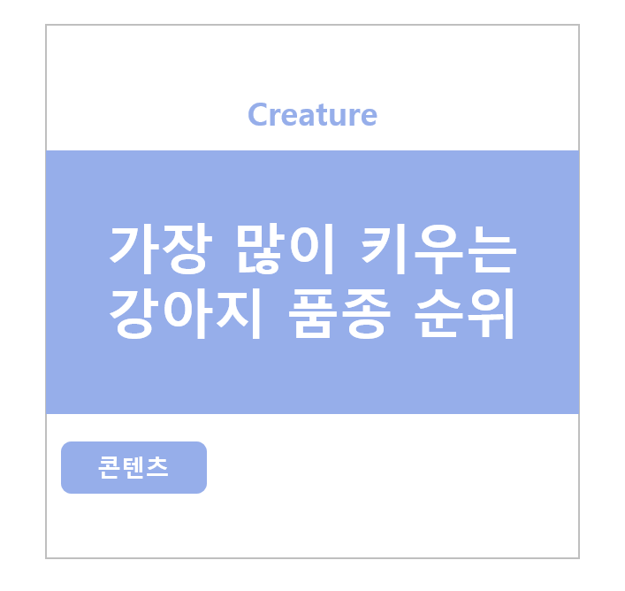 가장 많이 키우는 강아지 품종 순위