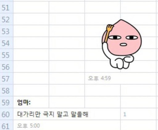 엄마와의 카톡 시리즈 