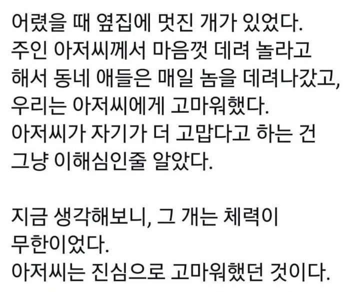 옆집 아조씨가 우리에게 고마웠던 이유 