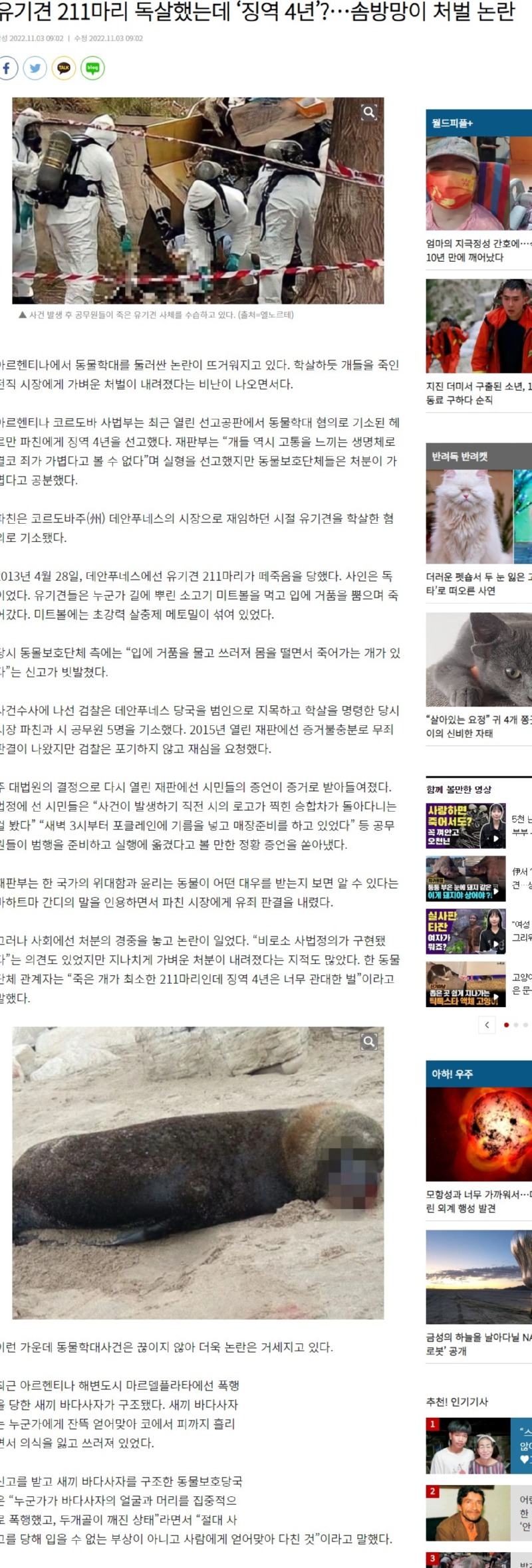 정말 크게 벌 받았으면 좋겠습니다.