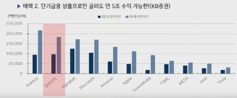 삼성전자 현금 보유수준
