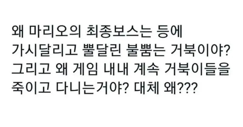 일본에서 게임 보스로 거북이를 넣은 이유