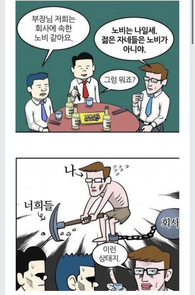 회사원들은 노비가 아니라...