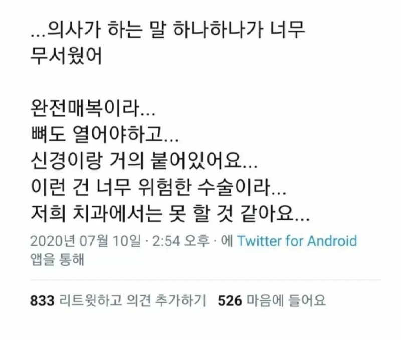 의사가 한 충격적인 말(3)