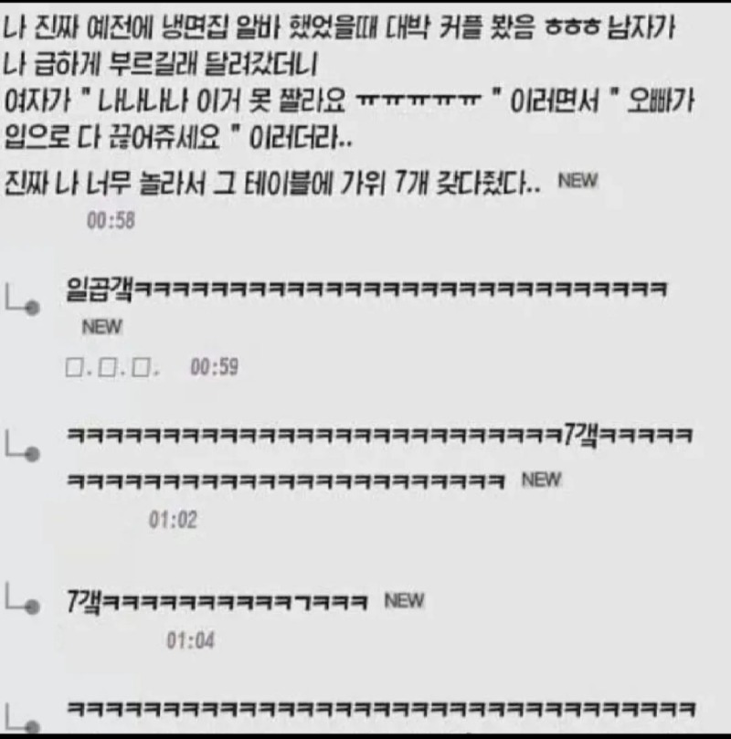 알바하면서 겪은 커플 