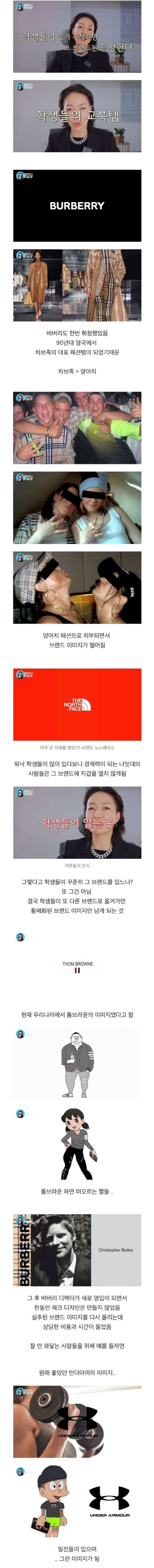 학생들한테 유행타면 그 브랜드는 망한다??
