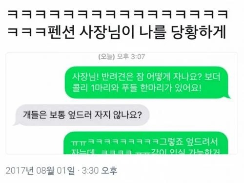펜션 사장님이 나를 당황하게 함...jpg