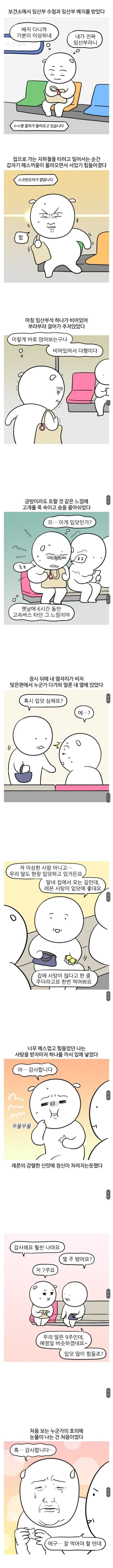 임산부 배려하는 만화