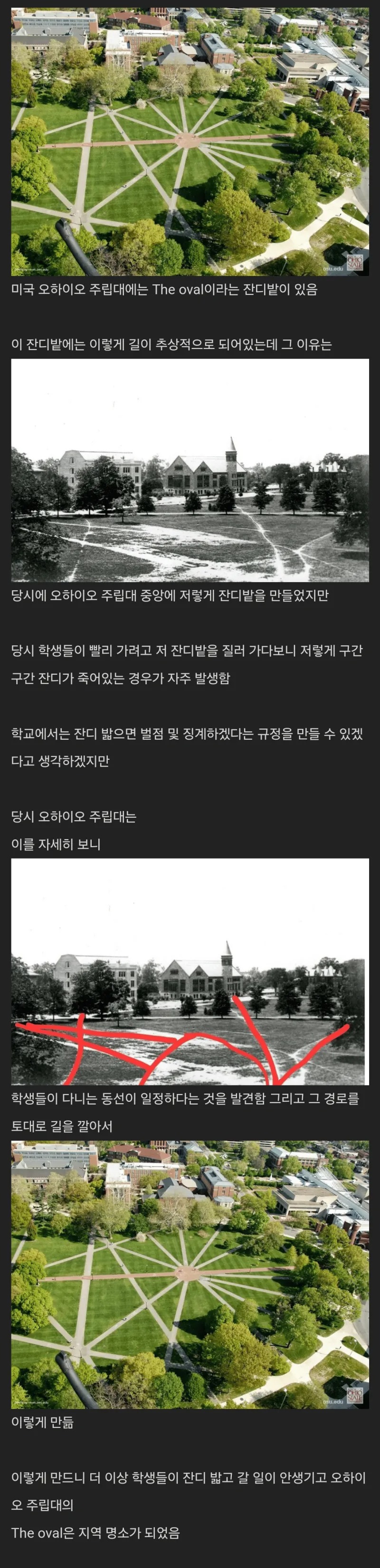 잔디를 밟지 마시오