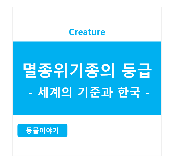 멸종위기종의 등급 - 세계의 기준과 한국