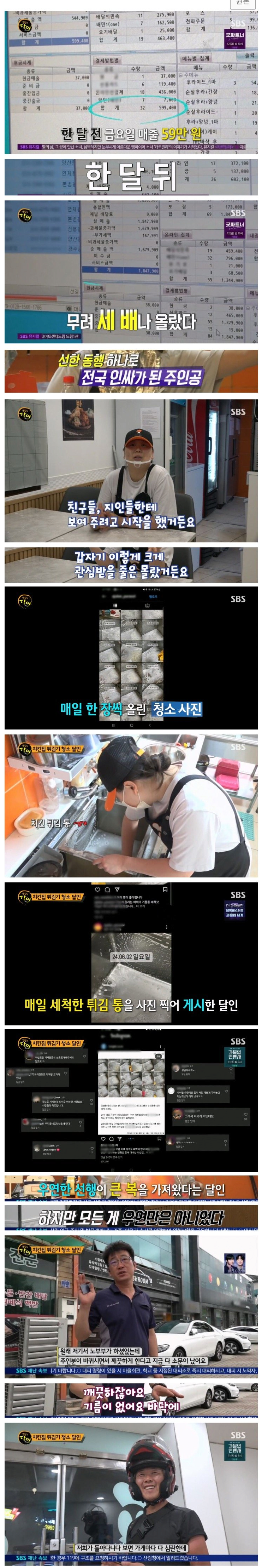 매일 청소사진 sns에 올리던 치킨집 근황