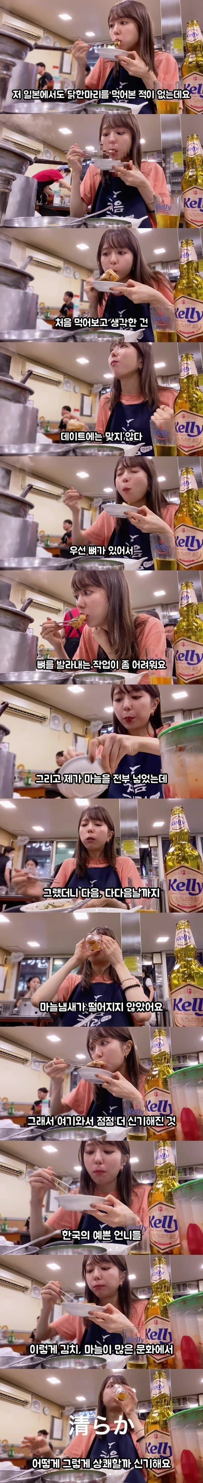 일본인이 닭 한마리 먹고 느낀 점