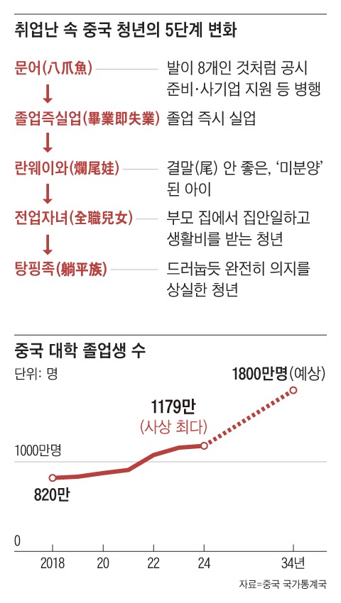 중국도 청년실업 개빡센듯