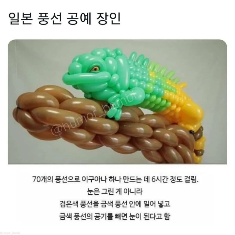 일본 풍선 공예의 장인 