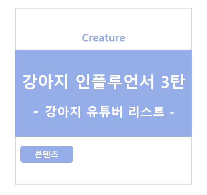 강아지 인플루언서 3탄, 강아지 유튜버 리스트 