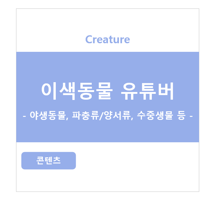 유명한 야생동물 및 이색동물 인플루언서 유튜버