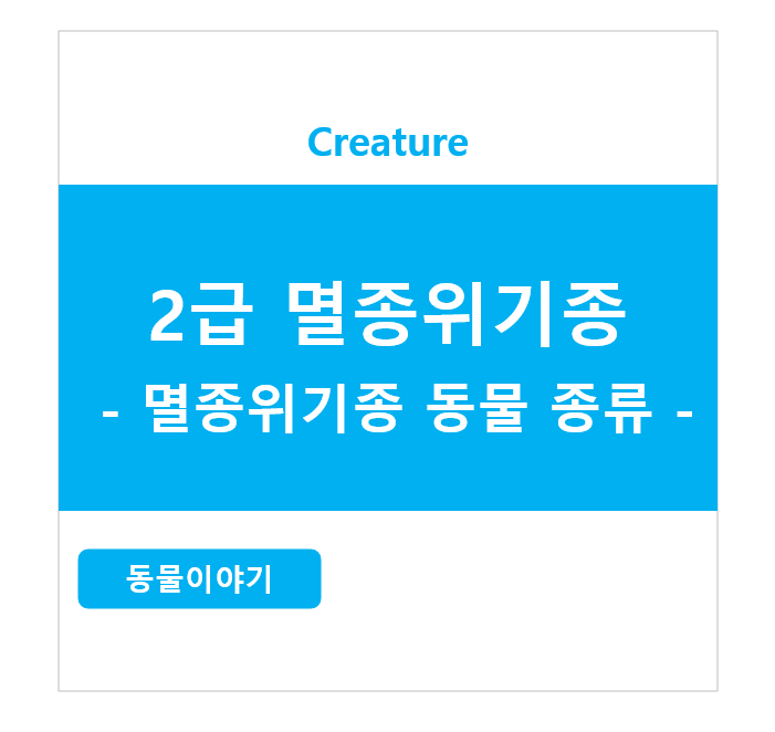 2급 멸종 위기종 - 2급 멸종 위기종 종류 