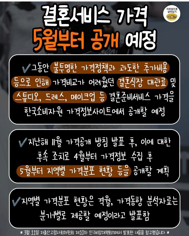 정상화 당하고 있다는 웨딩업계 