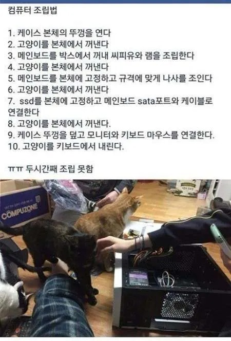 고양이 키우는 사람의 컴퓨터 본체조립