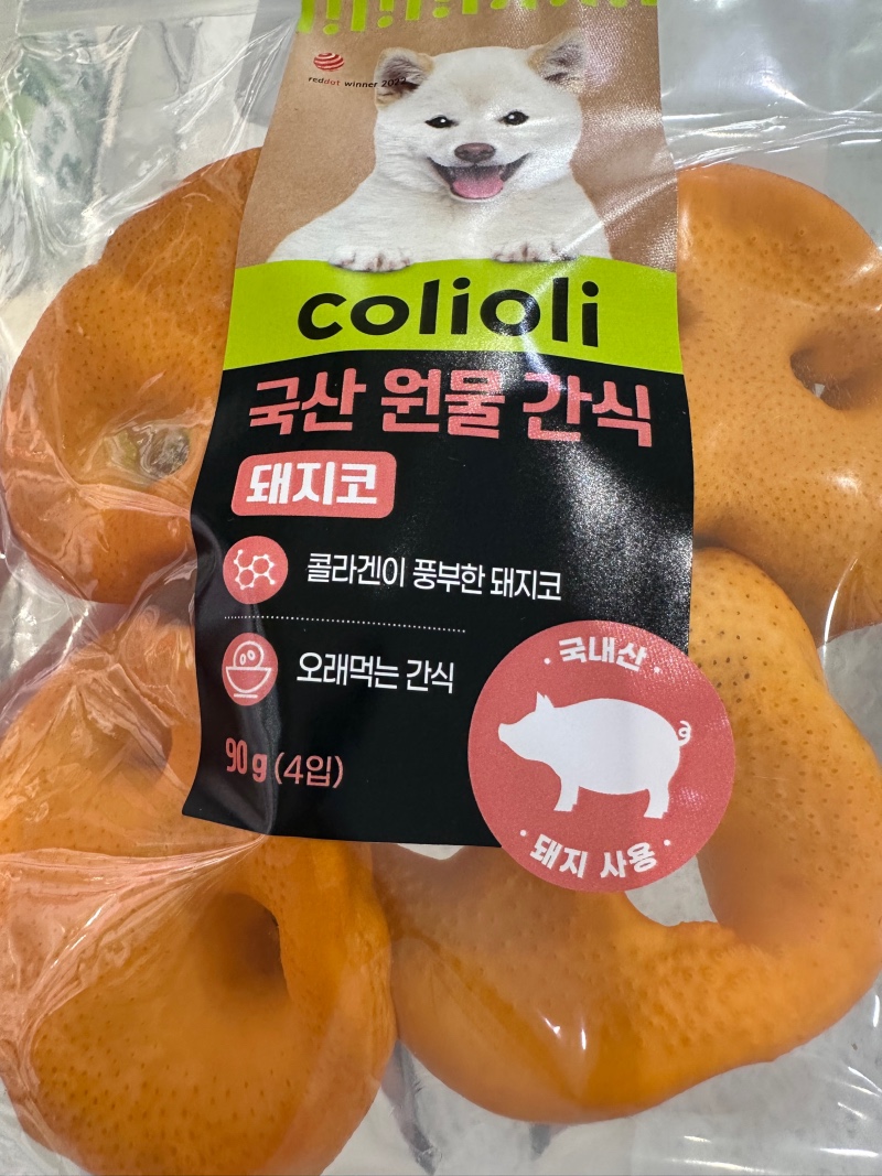 콜리올리 국산 원물간식 돼지코
