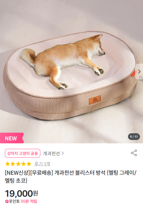 [펫프렌즈] [NEW신상] 개과천선 블리스터 방석 (멜팅 그레이/멜팅 초코)  [19,000] [무료]
