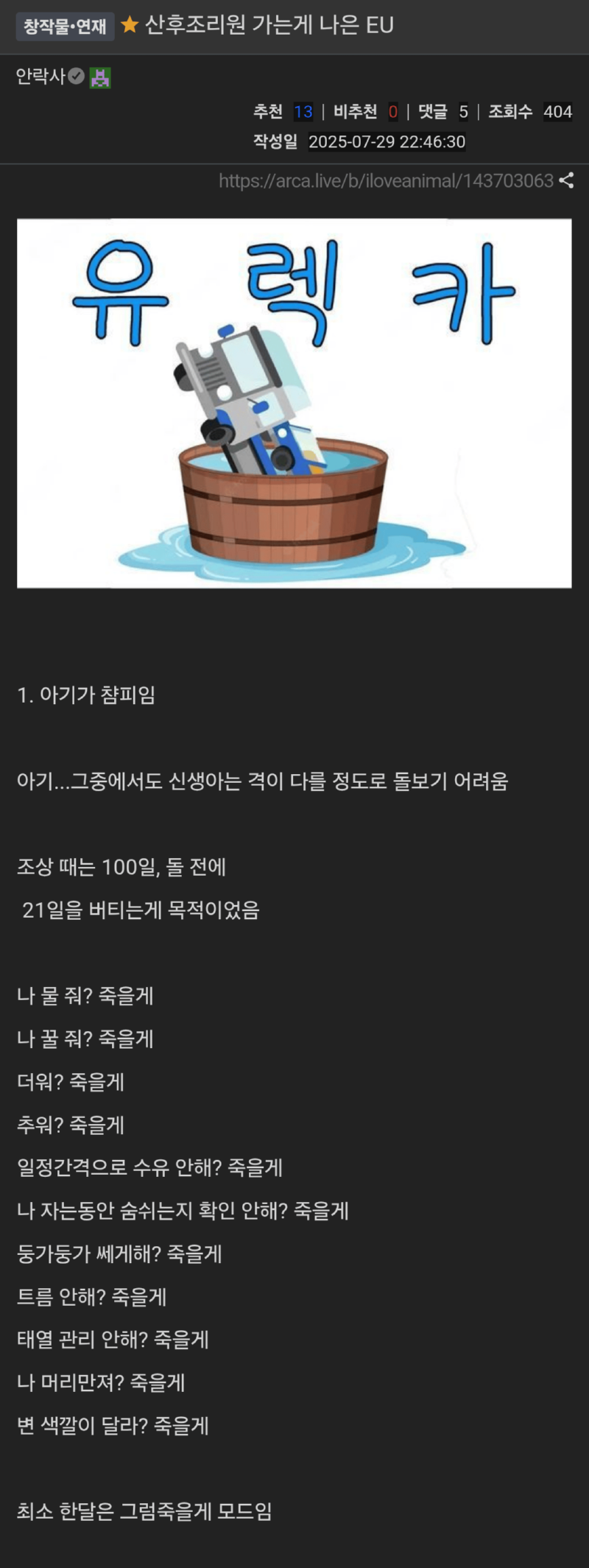 산후조리원은 무조건 가는게 좋은 이유 